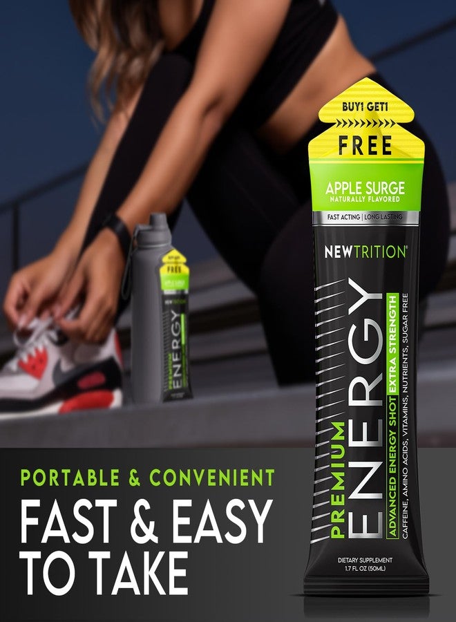 NewTrition® Extra Strength Energy Shots 1.7 fl oz (Pack of 6, Apple Surge flavor) - 250mg Caffeine with Vitamin B & Amino Acids, Sugar-Free, Zero Calorie Vitamin Energy Drink for Focus & Endurance - Image 5